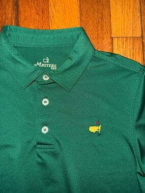Masters Kids Green Golf Polo Size Medium